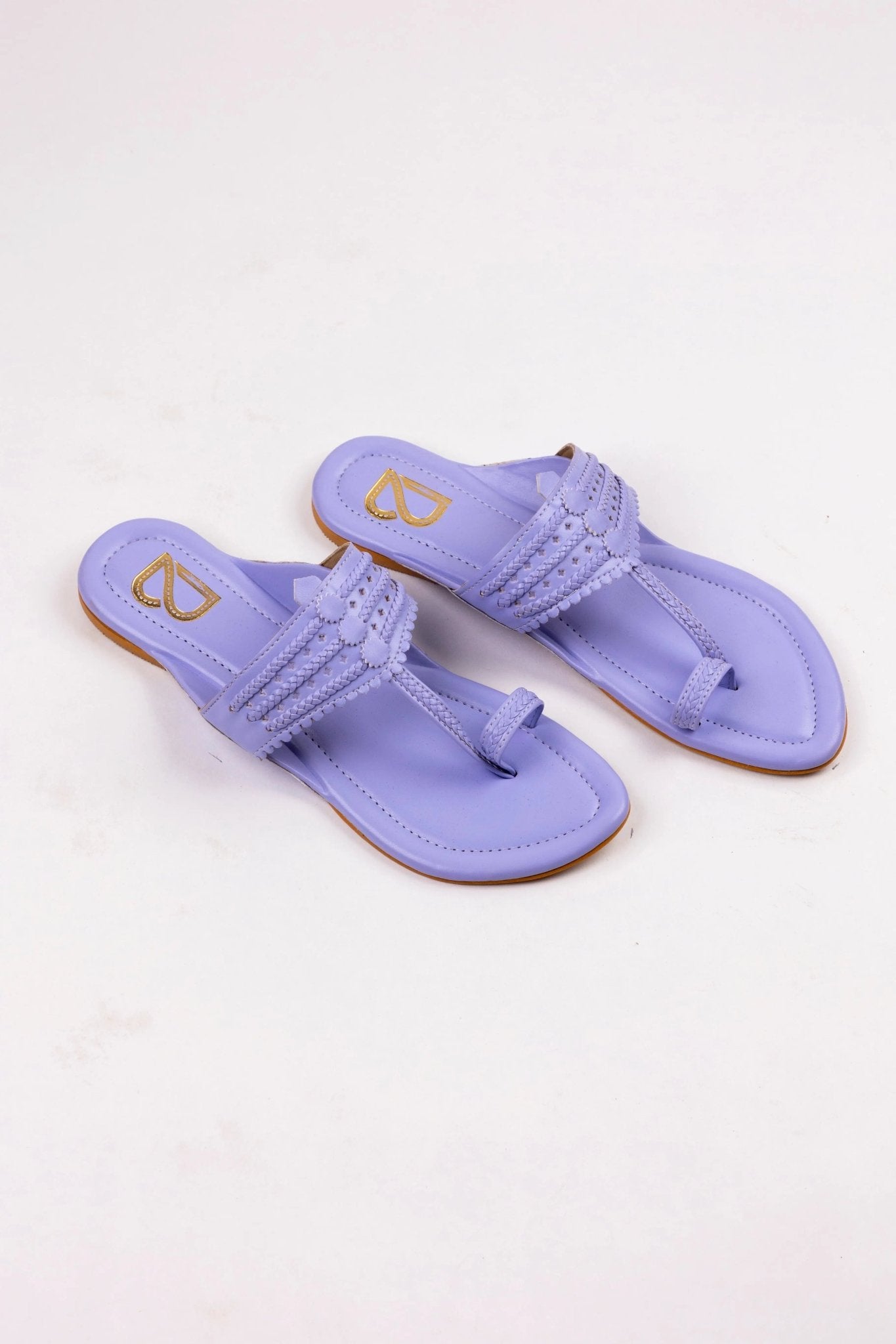 Bluish purple Kolhapuri - Label Deepti Bajaj