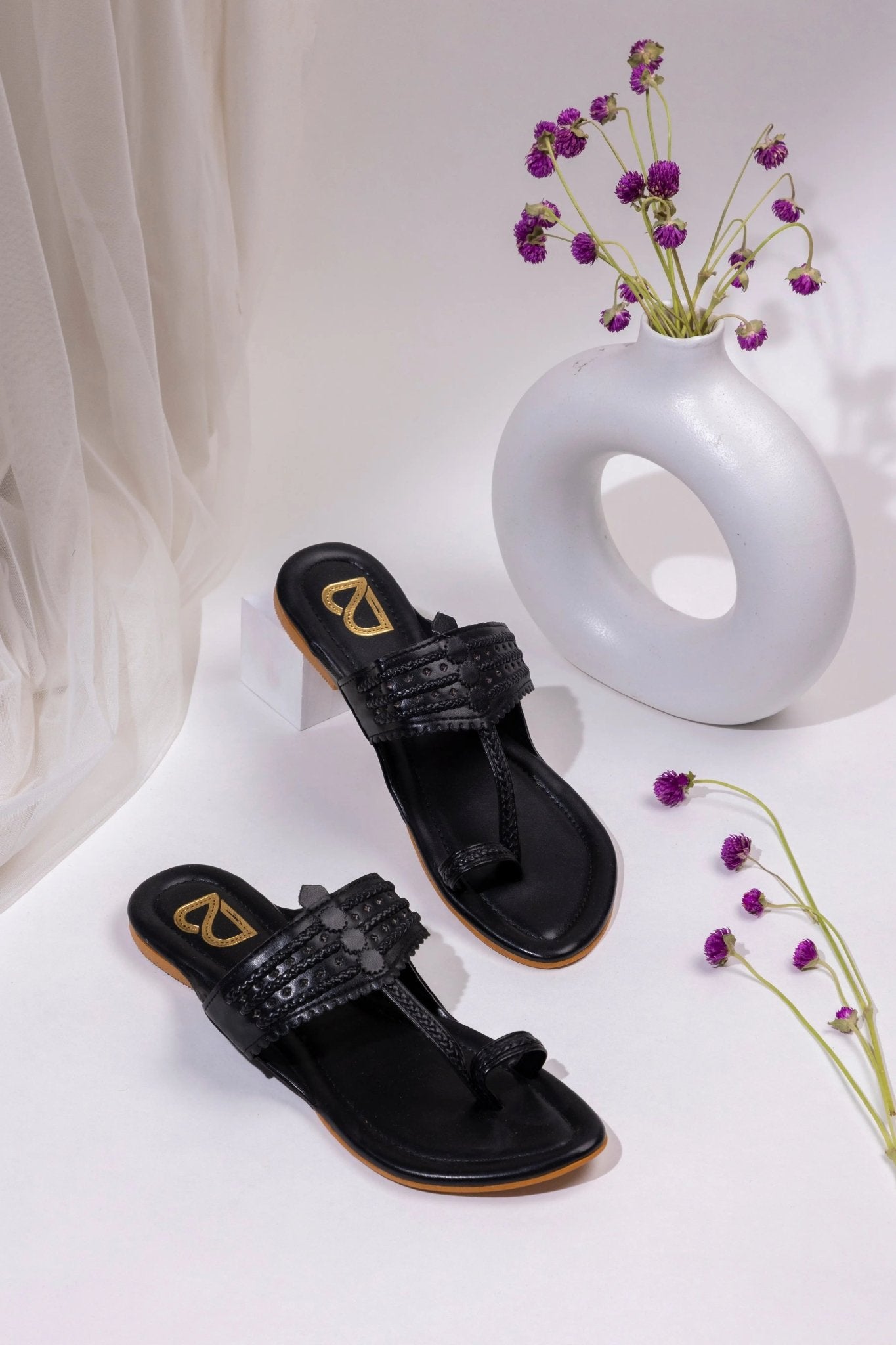 Mid night Black Kolhapuri - Label Deepti Bajaj