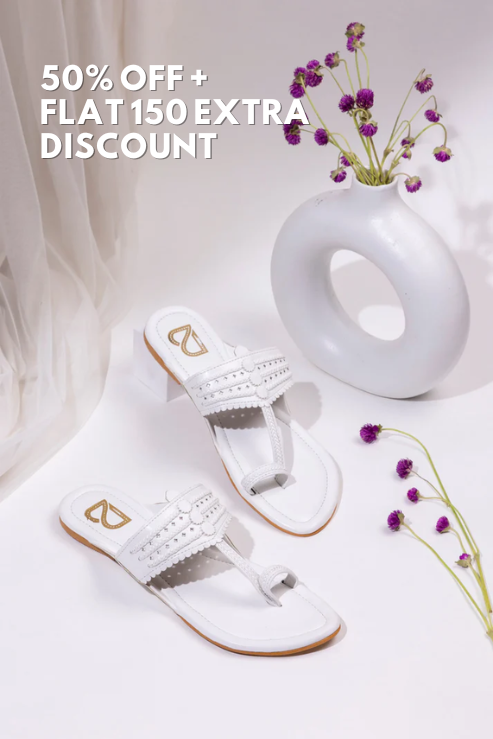 Pearl White kolhapuri