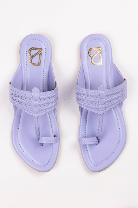 Bluish purple Kolhapuri Label Deepti Bajaj