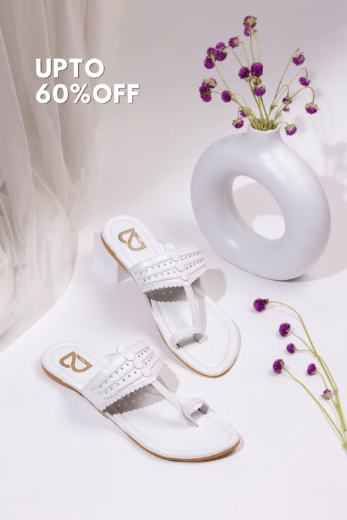 Pearl White kolhapuri - Label Deepti Bajaj