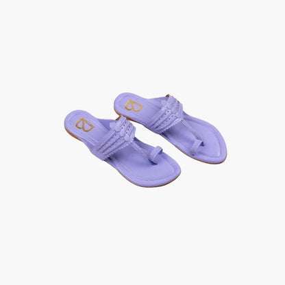 Bluish purple Kolhapuri - Label Deepti Bajaj