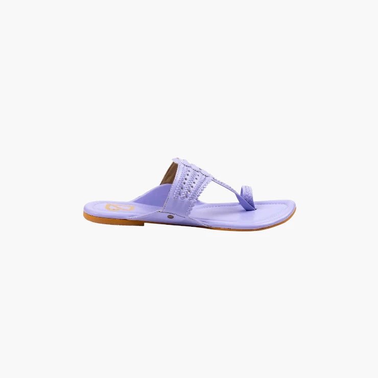 Bluish purple Kolhapuri - Label Deepti Bajaj