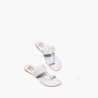 Pearl White kolhapuri - Label Deepti Bajaj