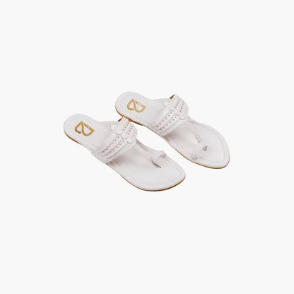 Pearl White kolhapuri - Label Deepti Bajaj