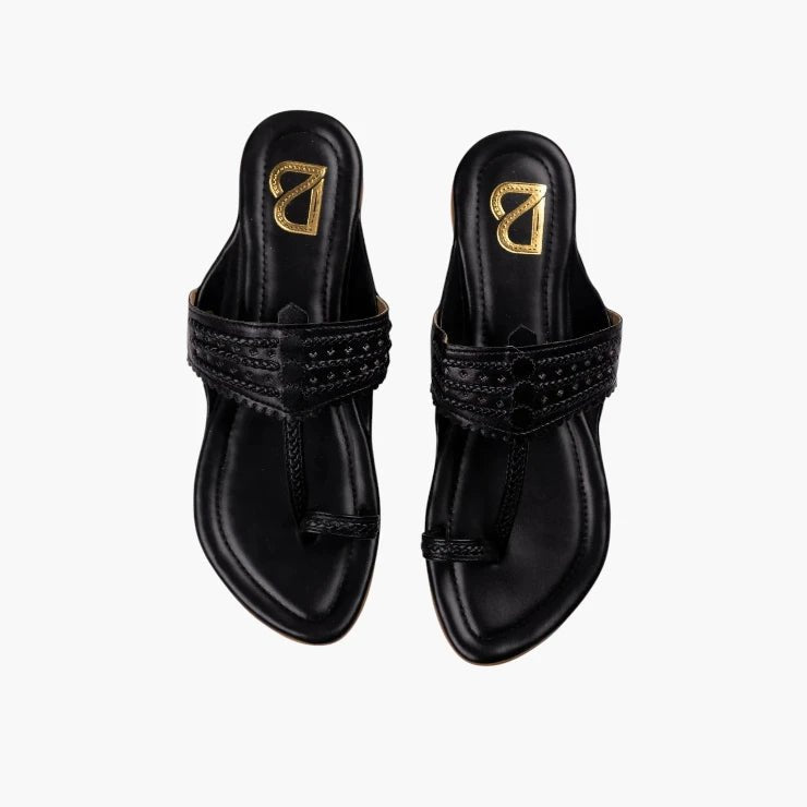 Mid night Black Kolhapuri - Label Deepti Bajaj