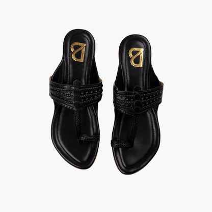Mid night Black Kolhapuri - Label Deepti Bajaj