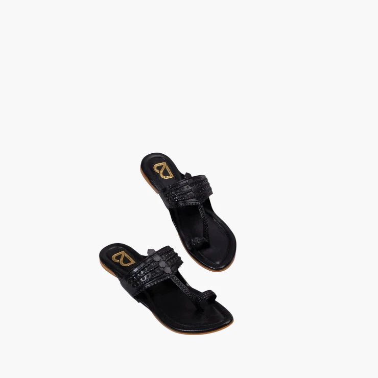 Mid night Black Kolhapuri - Label Deepti Bajaj